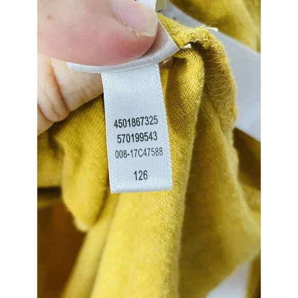 Chicos Womens Shirt Sz 3 Bell Sleeve Yellow Linen Rayon Blend Pleated Neckline - Picture 8 of 10